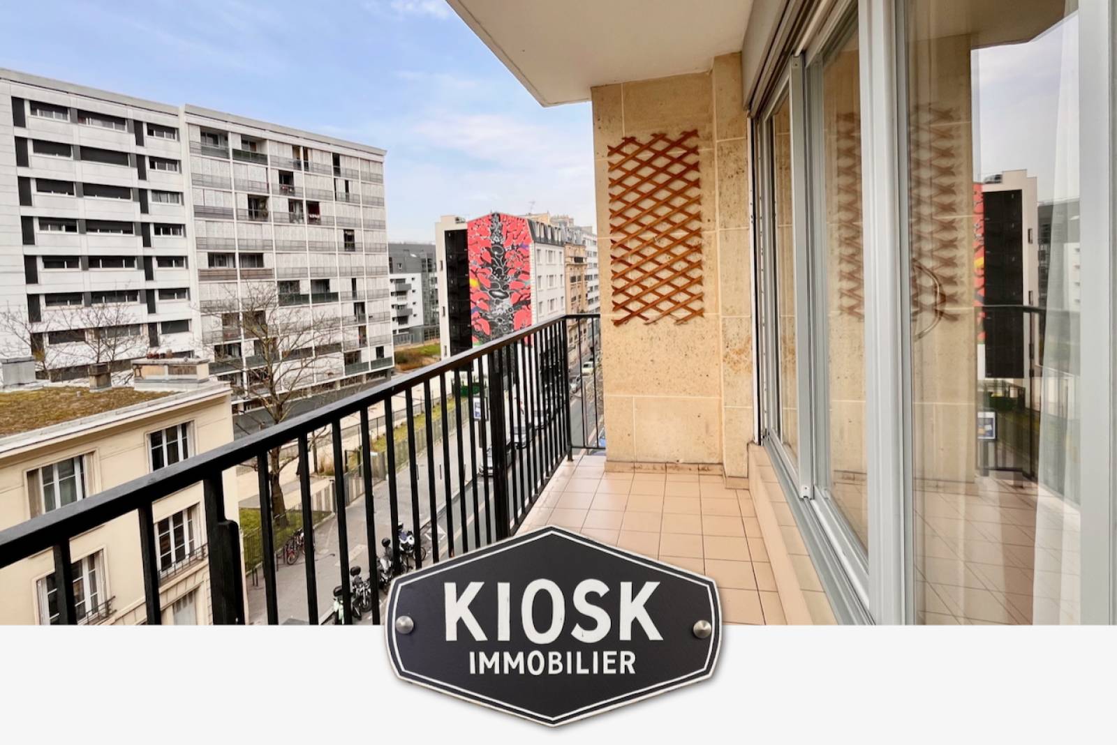 Louer un appartement rue Vergniaud quartier de la Butte-aux-Cailles à Paris 13e, bel appartement de 3 pièces traversant spacieux, confortable et bien équipé de 80 m2